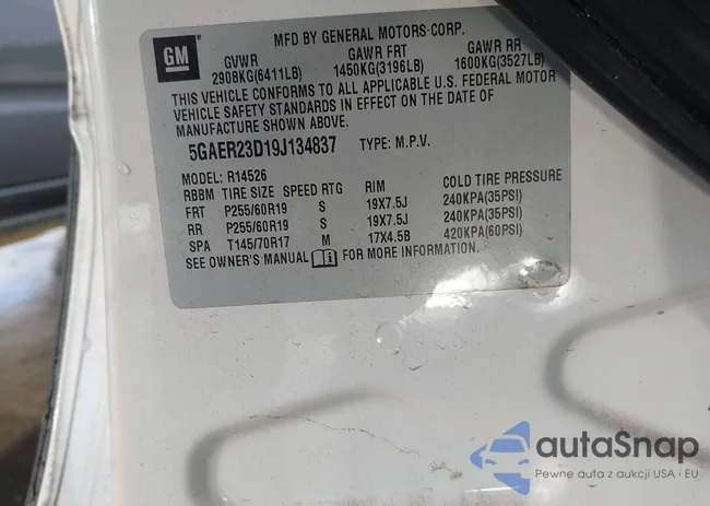 5GAER23D19J134837: 43320529