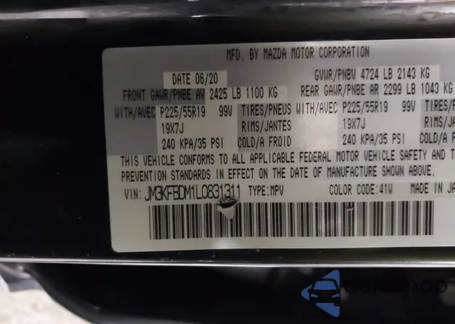 JM3KFBDM1L0831311: 43320560