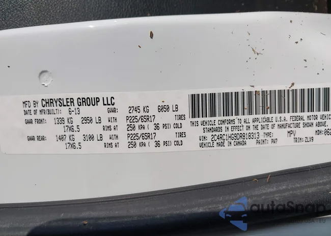 2C4RC1HG9DR818313: 43320663