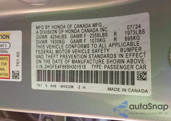 2HGFE4F88SH301518: 43321774