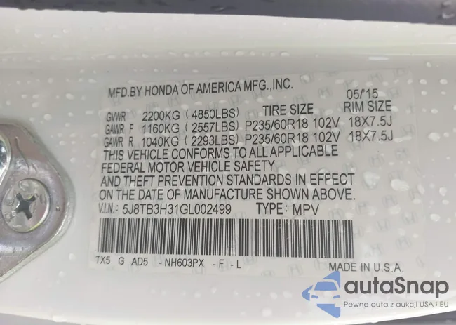 5J8TB3H31GL002499: 43321817