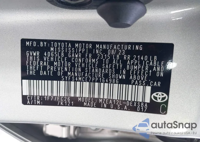 5YFS4MCE7PP164986: 43321907