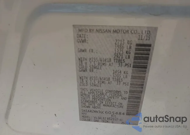 5N1AR2MN3GC605484: 43321925