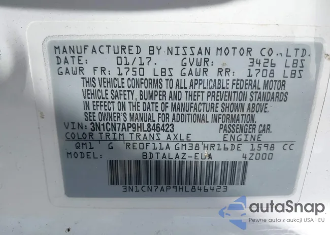 3N1CN7AP9HL846423: 43321942