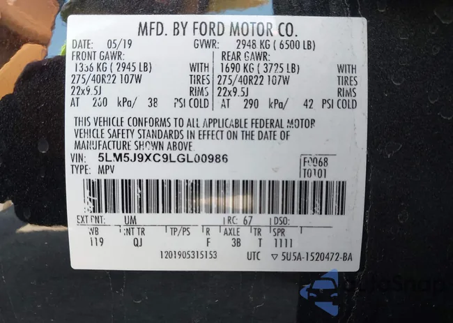 5LM5J9XC9LGL00986: 43321982