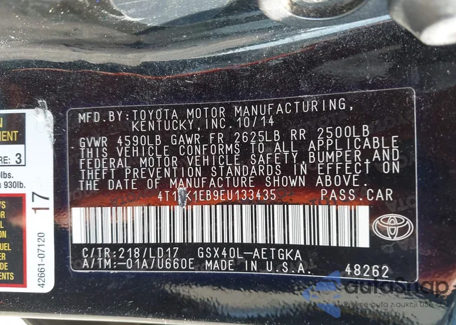 4T1BK1EB9EU133435: 43322006