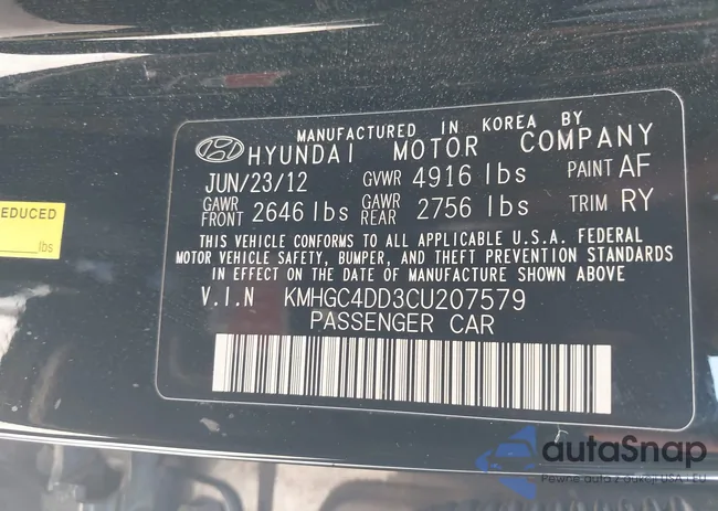 KMHGC4DD3CU207579: 43322051