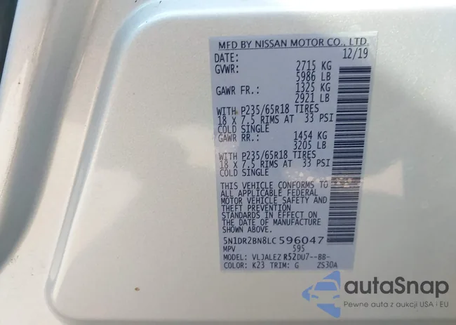 5N1DR2BN8LC596047: 43322057