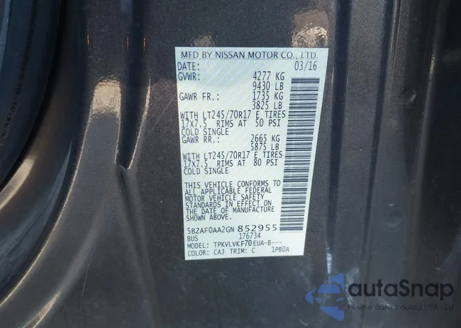 5BZAF0AA2GN852955: 43322217