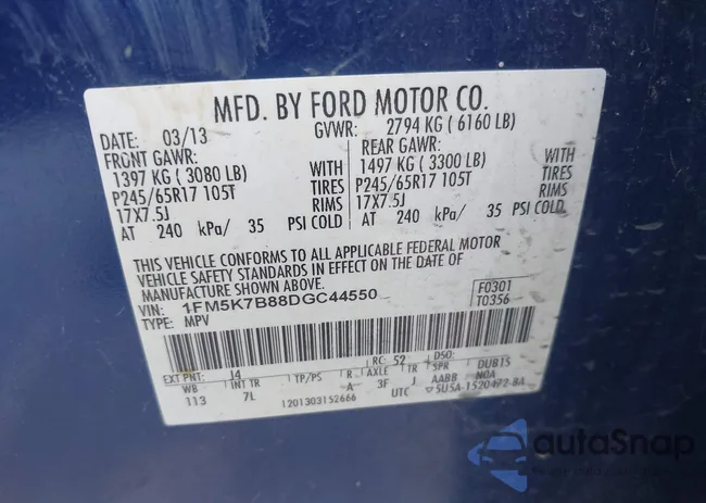 1FM5K7B88DGC44550: 43322253