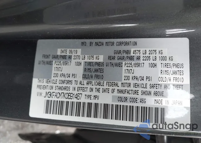 JM3KFACM7K0691467: 43321400