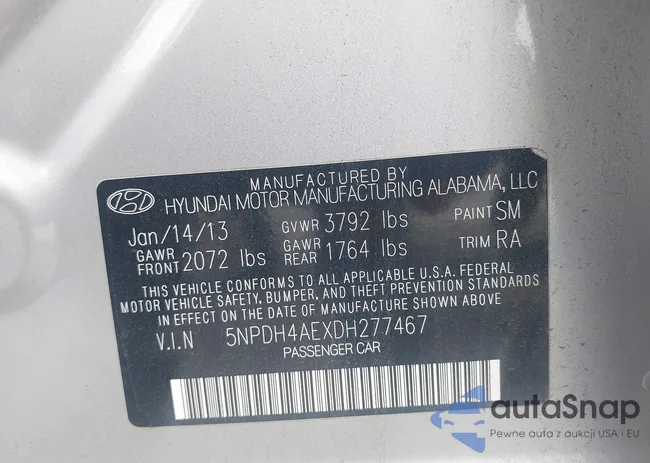 5NPDH4AEXDH277467: 43321427