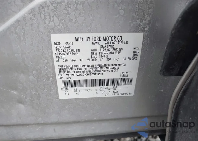 2FMPK3G9XHBC01201: 43321453