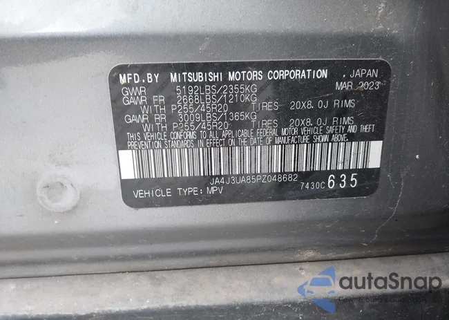 JA4J3UA85PZ048682: 43321476