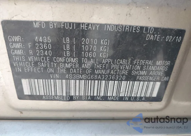 4S3BMBG68A3236320: 43321579