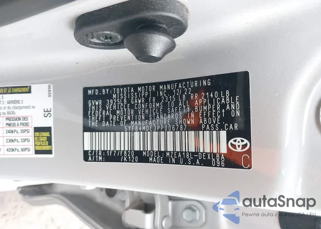 5YFB4MDE3PP006787: 43321598