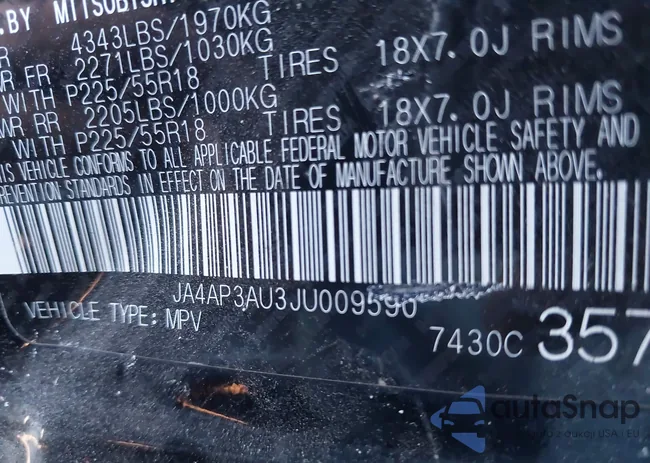 JA4AP3AU3JU009590: 43321619