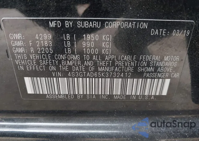 4S3GTAD65K3732412: 43321636