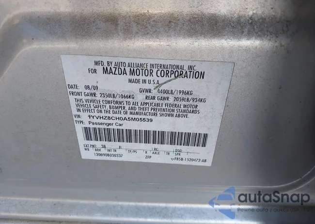 1YVHZ8CH0A5M05539: 43321666