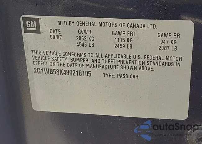 2G1WB58K489218105: 43321692