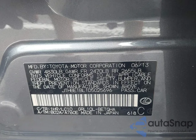 JTHBE1BL1D5025696: 43322739