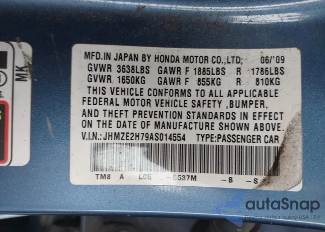 JHMZE2H79AS014554: 43322748