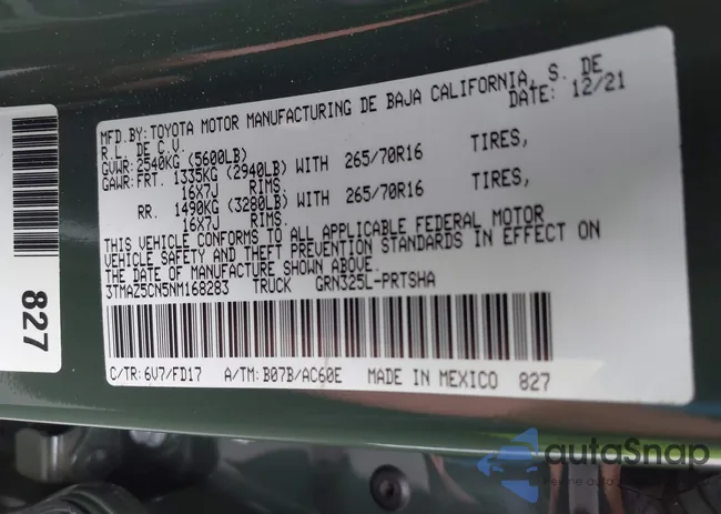 3TMAZ5CN5NM168283: 43322779