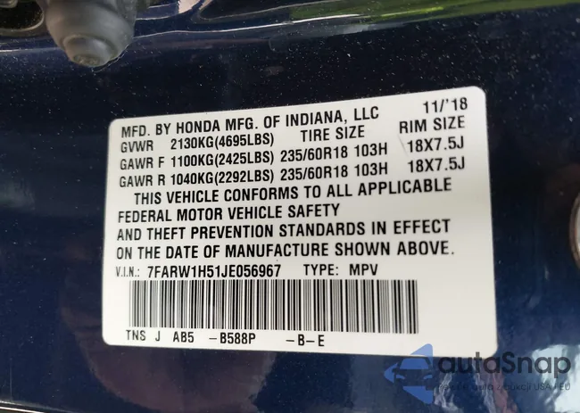 7FARW1H51JE056967: 43322833