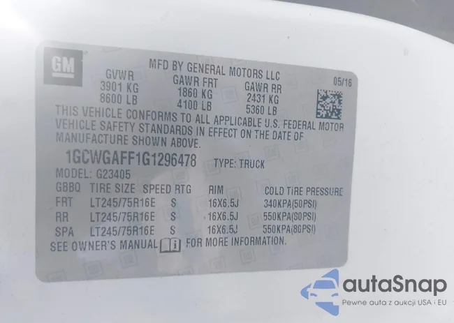 1GCWGAFF1G1296478: 43322840