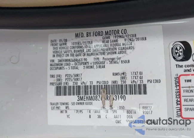 3MEHM08Z68R663190: 43322877