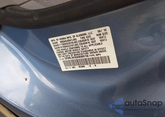 5FNRL3H20AB089156: 43322974