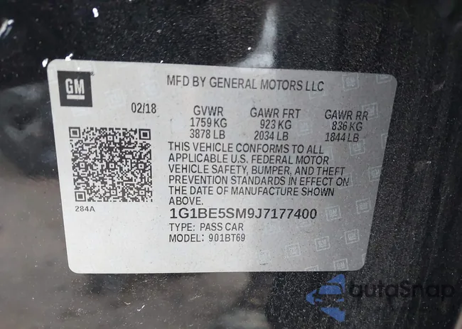 1G1BE5SM9J7177400: 43322984