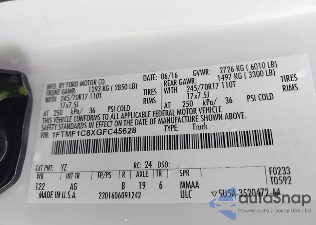 1FTMF1C8XGFC45628: 43322998