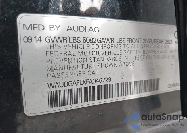 WAUDGAFLXFA046729: 43323050