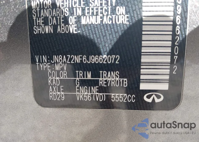JN8AZ2NF6J9662072: 43323124