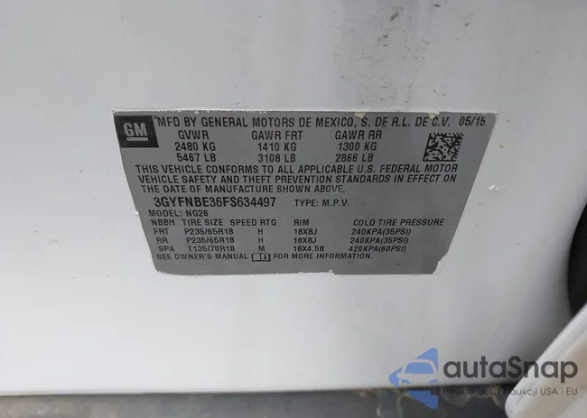 3GYFNBE36FS634497: 43323143