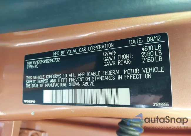 YV1612FS1D2190732: 43323291