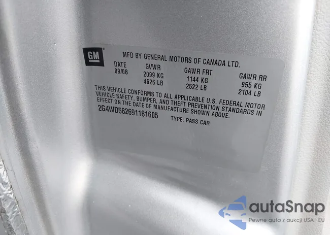 2G4WD582691181605: 43322384