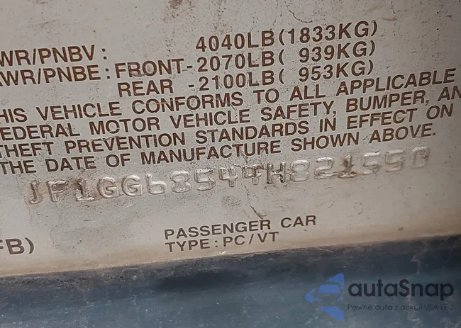 JF1GG68544H821550: 43322470