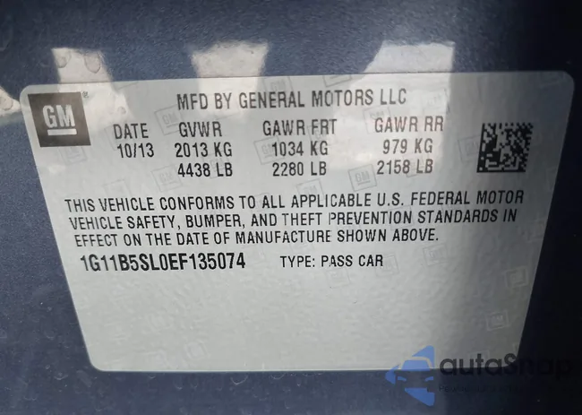 1G11B5SL0EF135074: 43322575