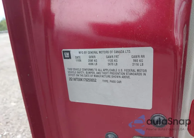 2G1WT58K179250652: 43322597