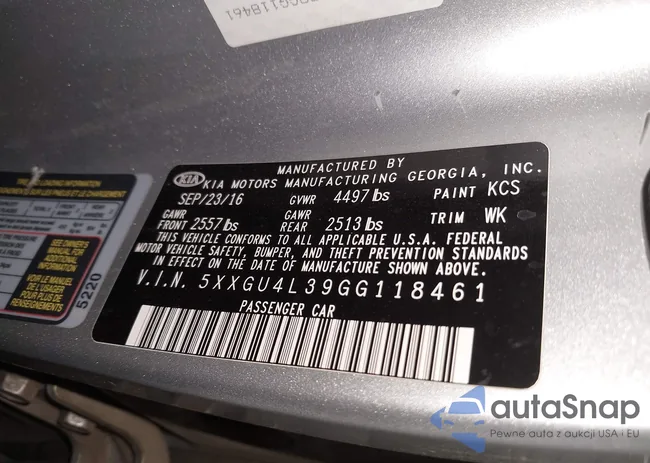 5XXGU4L39GG118461: 43322619