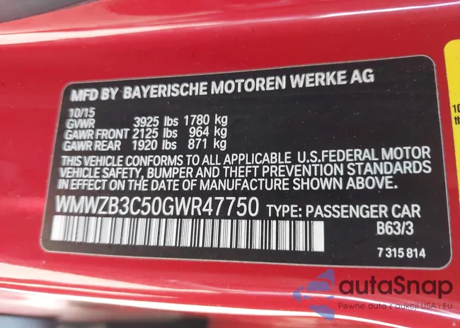 WMWZB3C50GWR47750: 43322707