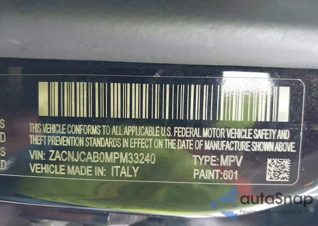 ZACNJCAB0MPM33240: 43322722