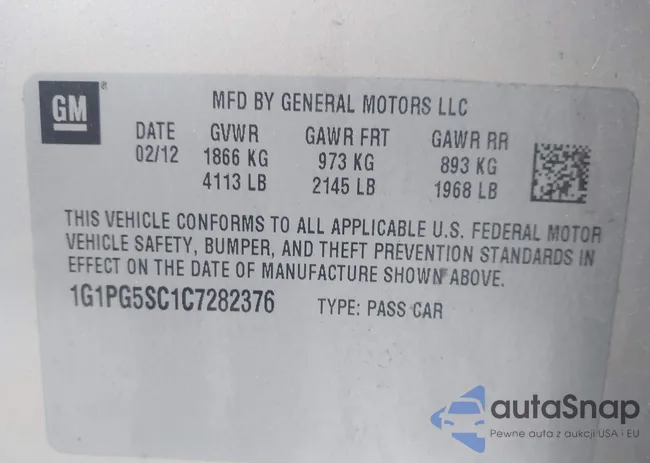 1G1PG5SC1C7282376: 43322731