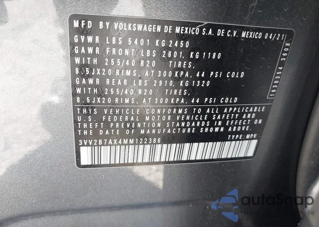 3VV2B7AX4MM122386: 43323749