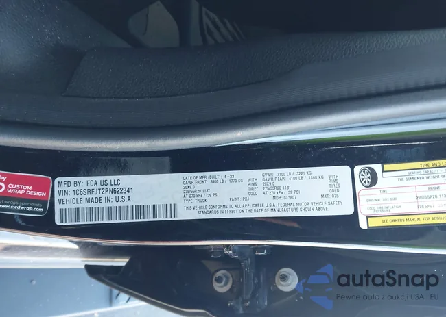 1C6SRFJT2PN622341: 43323810