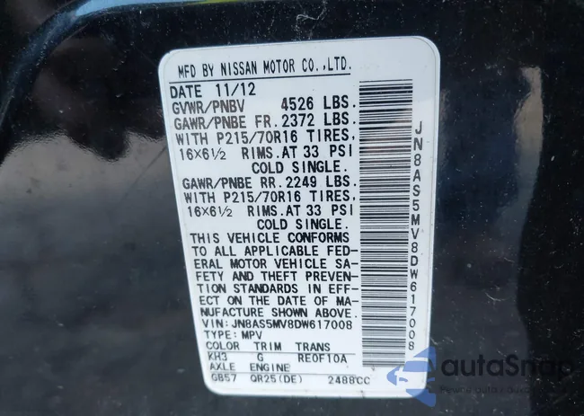 JN8AS5MV8DW617008: 43323826