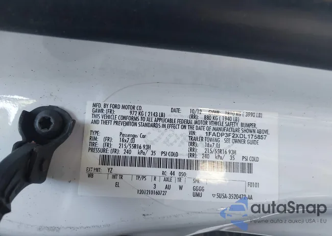 1FADP3F2XDL175857: 43323882