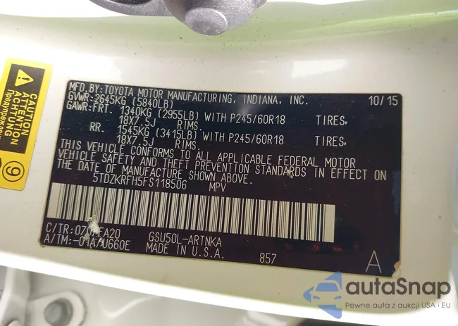 5TDZKRFH5FS118506: 43323912